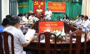 Hội nghị báo cáo tiến độ xây dựng dự thảo văn kiện Đại hội Đại biểu Đảng bộ huyện Nhơn Trạch, nhiệm kỳ 2025 - 2030
