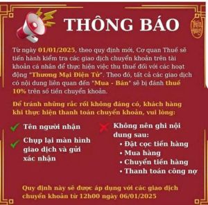 Ngành thuế không truy cập tài khoản cá nhân để thu thuế 10% đối với giao dịch thương mại điện tử