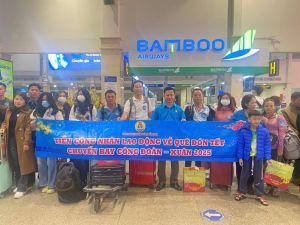 Đồng Nai: Hơn 90 lao động về quê đón Tết trên chuyến bay Công đoàn