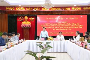 Deputy Prime Minister Tran Hong Ha Works with the Provincial People's Committee on the Supply of Construction Materials for Key Transportation Projects