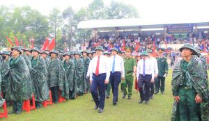 Hơn 310 thanh niên ưu tú huyện Long Thành lên đường thực hiện nghĩa vụ quân sự, nghĩa vụ công an