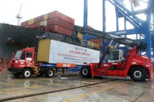 Cảng Phước An đón chuyến tàu hàng quốc tế đầu tiên