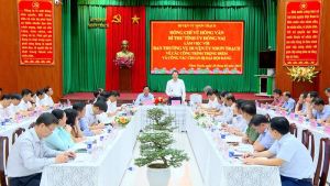 Bí thư Tỉnh ủy làm  việc với Ban Thường vụ Huyện ủy Nhơn Trạch