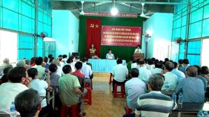 Huyện Vĩnh Cửu đối thoại với dân về Đề án “Sắp xếp ổn định dân cư tại chỗ các ấp ven hồ Trị An, xã Mã Đà”