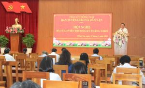 Ban Tuyên giáo và Dân vận Tỉnh ủy tổ chức hội nghị báo cáo viên thường kỳ tháng 3