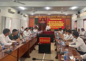 Họp rà soát công tác chuẩn bị tổ chức Lễ kỷ niệm 50 năm Ngày giải phóng Định Quán và đón nhận Bằng công nhận huyện Định Quán đạt chuẩn nông thôn mới nâng cao