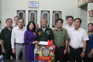Phó Chủ tịch HĐND tỉnh Hoàng Thị Bích Hằng thăm, tặng quà các gia đình chính sách, người có công