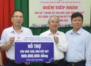 Ủy ban MTTQ Việt Nam tỉnh tiếp nhận ủng hộ phong trào xóa nhà tạm, nhà dột nát, xây dựng nhà Đại đoàn kết