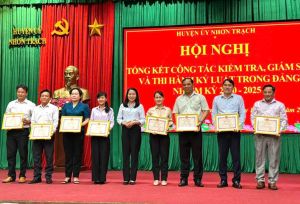 Huyện Nhơn Trạch tổng kết công tác kiểm tra, giám sát và thi hành kỷ luật Đảng nhiệm kỳ 2020 - 2025