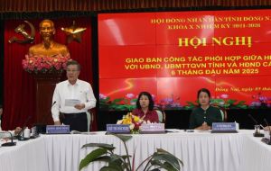 Hội nghị giao ban công tác phối hợp giữa HĐND tỉnh với UBND tỉnh, Ủy ban MTTQ Việt Nam tỉnh và HĐND cấp huyện