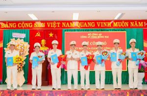 Công bố Quyết định nhân sự theo mô hình tổ chức mới của Phòng Cảnh sát giao thông Công an Đồng Nai