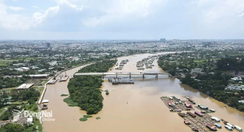 Hoàn thành lao lắp 168 dầm của 14 nhịp cầu Thống Nhất trong tháng 8-2025