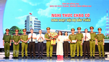 Báo và Phát thanh, Truyền hình Đồng Nai chúc mừng Đội Cảnh sát bảo vệ mục tiêu nhân kỷ niệm 80 năm truyền thống Công an nhân dân