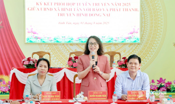 Báo và Phát thanh, Truyền hình Đồng Nai và UBND xã Bình Tân ký kết phối hợp tuyên truyền năm 2025