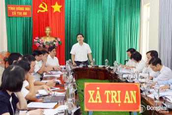 Phó Chủ tịch UBND tỉnh Đồng Nai Hồ Văn Hà làm việc với xã Trị An về tiến độ thực hiện Dự án Nhà máy Thủy điện Trị An mở rộng