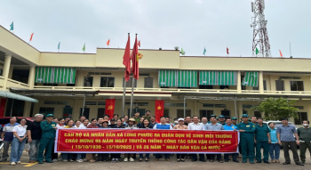 Xã Long Phước ra quân tổng vệ sinh môi trường