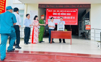 Xã An Phước phát động quyên góp ủng hộ đồng bào bị ảnh hưởng do bão số 10
