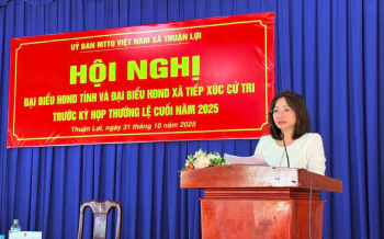 Đại biểu HĐND tỉnh và đại biểu HĐND xã tiếp xúc cử tri  xã Thuận Lợi trước kỳ họp cuối năm 2025