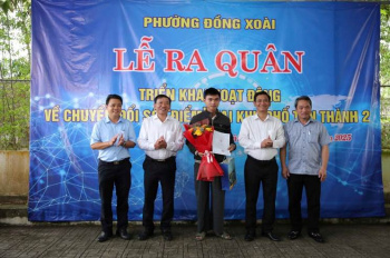 Phường Đồng Xoài ra quân triển khai hoạt động chuyển đổi số “điểm” tại Khu phố Tân Thành 2