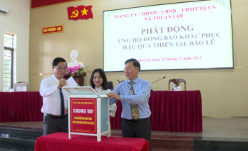 Xã Thuận Lợi phát động ủng hộ đồng bào miền Trung – Tây Nguyên khắc phục hậu quả thiên tai