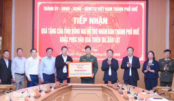 Đồng Nai hỗ trợ thành phố Huế khắc phục hậu quả mưa lũ