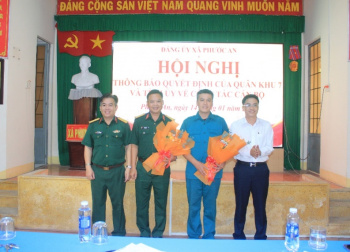 Thiếu tá Hồ Anh Vũ giữ chức vụ Chỉ huy trưởng Ban chỉ huy Quân sự xã Phước An