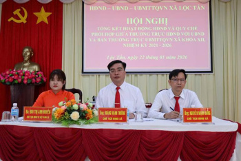 Hội đồng nhân dân xã Lộc Tấn tổ chức Hội nghị tổng kết hoạt động nhiệm kỳ 2021-2026