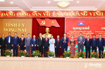 Đoàn đại biểu 6 tỉnh của Vương quốc Campuchia thăm, chúc Tết tại Đồng Nai