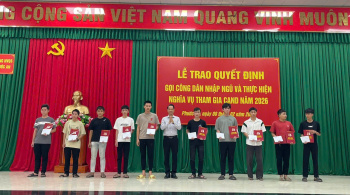 Xã Phước An tổ chức lễ trao quyết định gọi công dân nhập ngũ