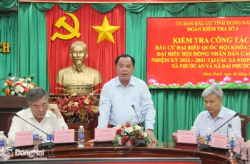 Phó Bí thư Tỉnh ủy Võ Tấn Đức kiểm tra công tác chuẩn bị bầu...