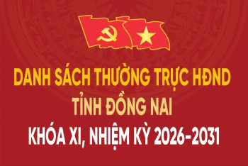 [Infographic] Danh sách Thường trực HĐND tỉnh Đồng Nai khóa XI, nhiệm kỳ 2026-2031