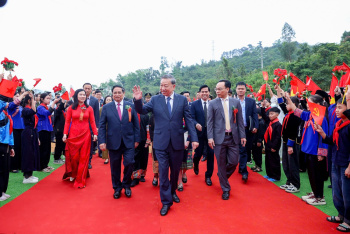 Tổng Bí thư dự khởi công đồng loạt các trường phổ thông nội trú liên cấp biên giới giai đoạn 2