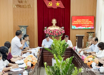 Lãnh đạo Tỉnh ủy, UBND tỉnh khảo sát quy hoạch và phát triển đô thị tại phường Biên Hòa