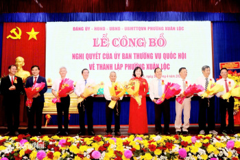 Công bố nghị quyết của Ủy ban Thường vụ Quốc hội về thành lập phường Xuân Lộc