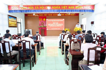 UBND xã Hưng Phước sơ kết 1 năm thực hiện sắp xếp đơn vị hành chính và vận hành chính quyền địa phương 02 cấp
