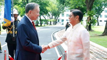 Lễ đón trọng thể Tổng Bí thư, Chủ tịch nước Tô Lâm thăm cấp Nhà nước tới Philippines