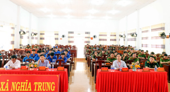 Xã Nghĩa Trung tổ chức Lễ ra quân, mít tinh diễu hành hưởng ứng Tháng hành động phòng, chống ma túy