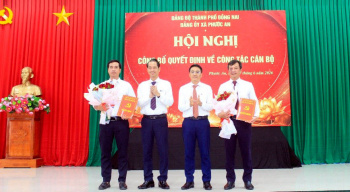 Xã Phước An: Công bố các Quyết định về công tác cán bộ