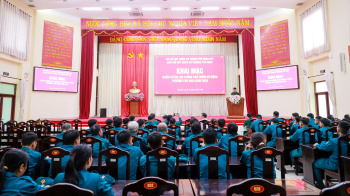 Phường Tân Khai khai mạc huấn luyện lực lượng dân quân cơ động năm 2026
