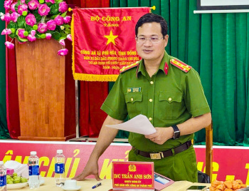 Đồng chí đại tá Trần Anh Sơn – Phó Giám đốc Công an thành phố Đồng Nai làm việc với công an các xã về tiến độ thực hiện chỉ tiêu công tác năm 2026