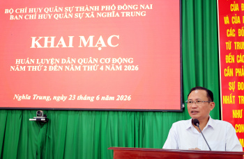 Khai mạc huấn luyện lực lượng Dân quân cơ động năm 2026