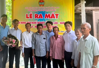 Ra mắt Tổ hội nông dân nghề nghiệp “Trồng lúa - Nuôi tôm” tại xã Đại Phước