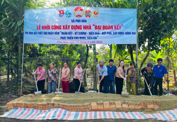 Xã Phú Hòa: Khởi công 5 căn nhà Đại đoàn kết cho hộ nghèo