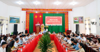 Đảng ủy xã Nghĩa Trung tổ chức Hội nghị thông báo Quyết định của Thành ủy