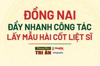 [Chuỗi Infographic] Tháng Bảy tri ân: Đồng Nai đẩy nhanh công tác lấy mẫu hài cốt liệt sĩ