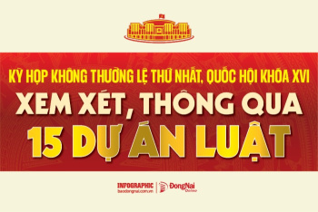 [Infographic] Kỳ họp không thường lệ thứ Nhất, Quốc hội khóa XVI: Xem xét, thông qua 15 dự án luật