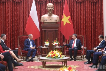 [Ảnh] Tổng Bí thư, Chủ tịch nước Tô Lâm tiếp Thủ tướng Ba...