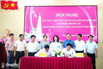 Bàn giao, tiếp nhận Khu Di tích lịch sử quốc gia Địa điểm...