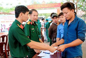Thanh niên Vĩnh Cửu sẵn sàng chờ ngày nhập ngũ