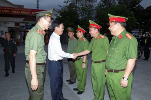 Đồng chí Võ Văn Thưởng làm việc với Công an tỉnh về công tác bảo vệ đại hội đảng